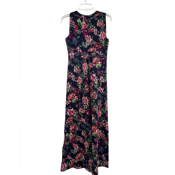 Lands' End Women's Pink and Blue Dress Floral Sleeveless Maxi Dress Sz S - Picture 7 of 11